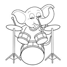 kleurplaat muziek